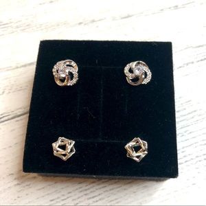 Sterling Silver Earrings - Spiral/Rose